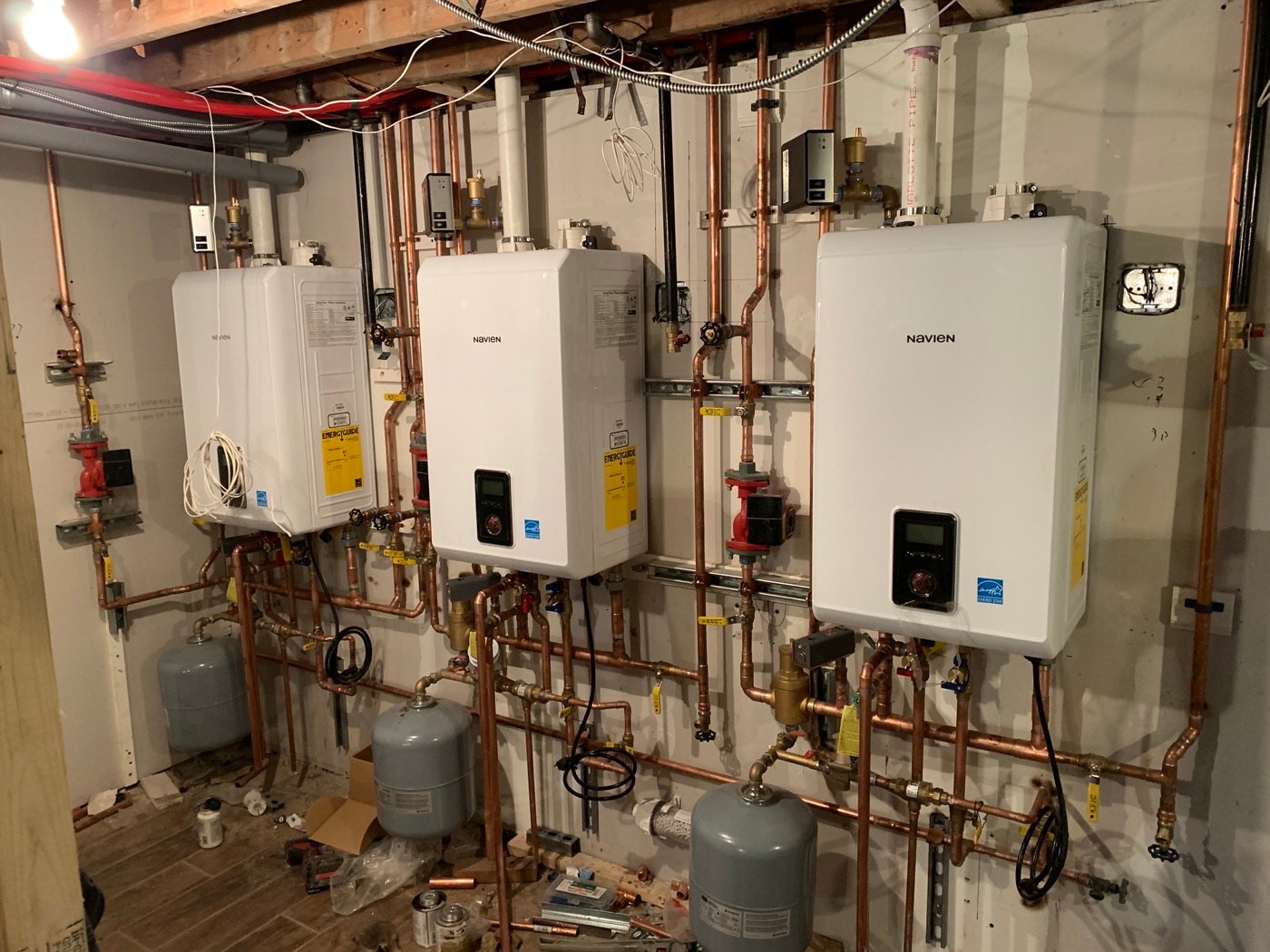 Mechanical room with heating and gas equipment