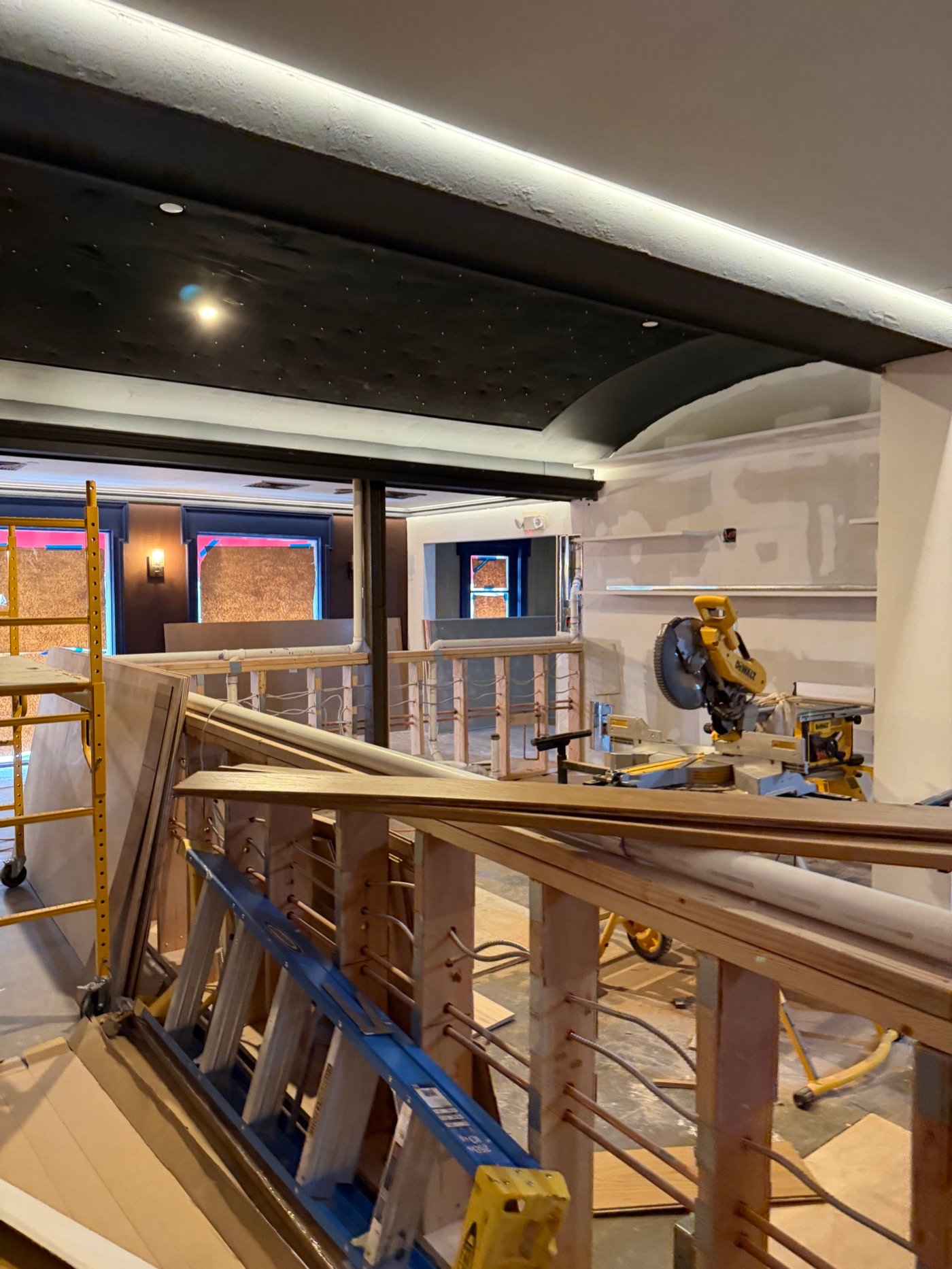 Japanese restaurant interior under construction